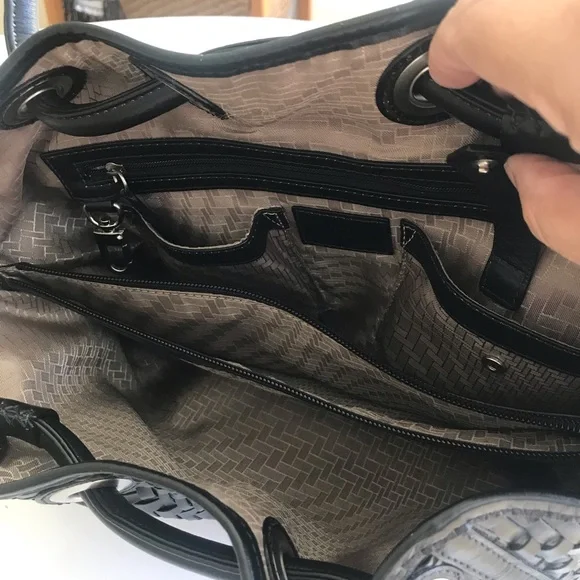 COLE HAAN Woven Leather Bag EUC! - Picture 8 of 13